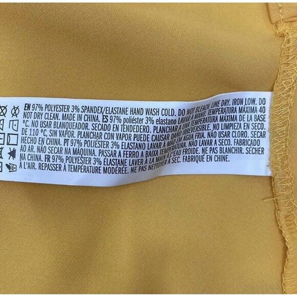 Forever 21 Mustard Yellow Cowl Slip Dress Small Satin Spaghetti Straps NWT - Picture 10 of 11